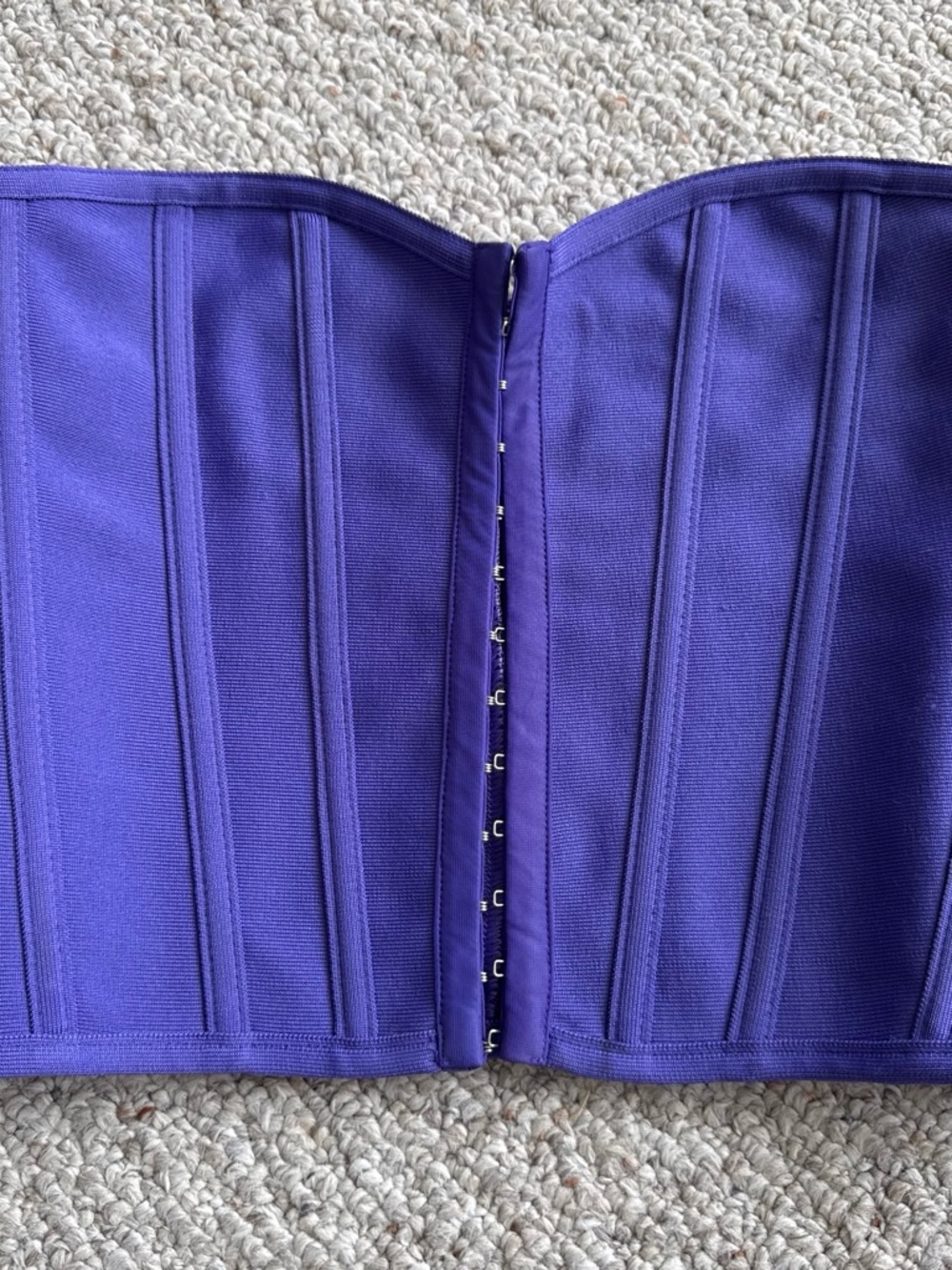 Vibrant Purple Strapless Boned Bustier Top